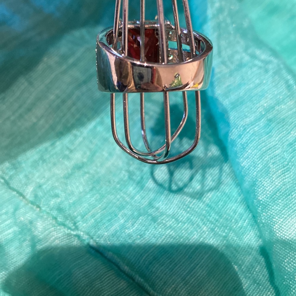 Jtv Ruby Rectangular Stone On Sterling Silver Siz… - image 2